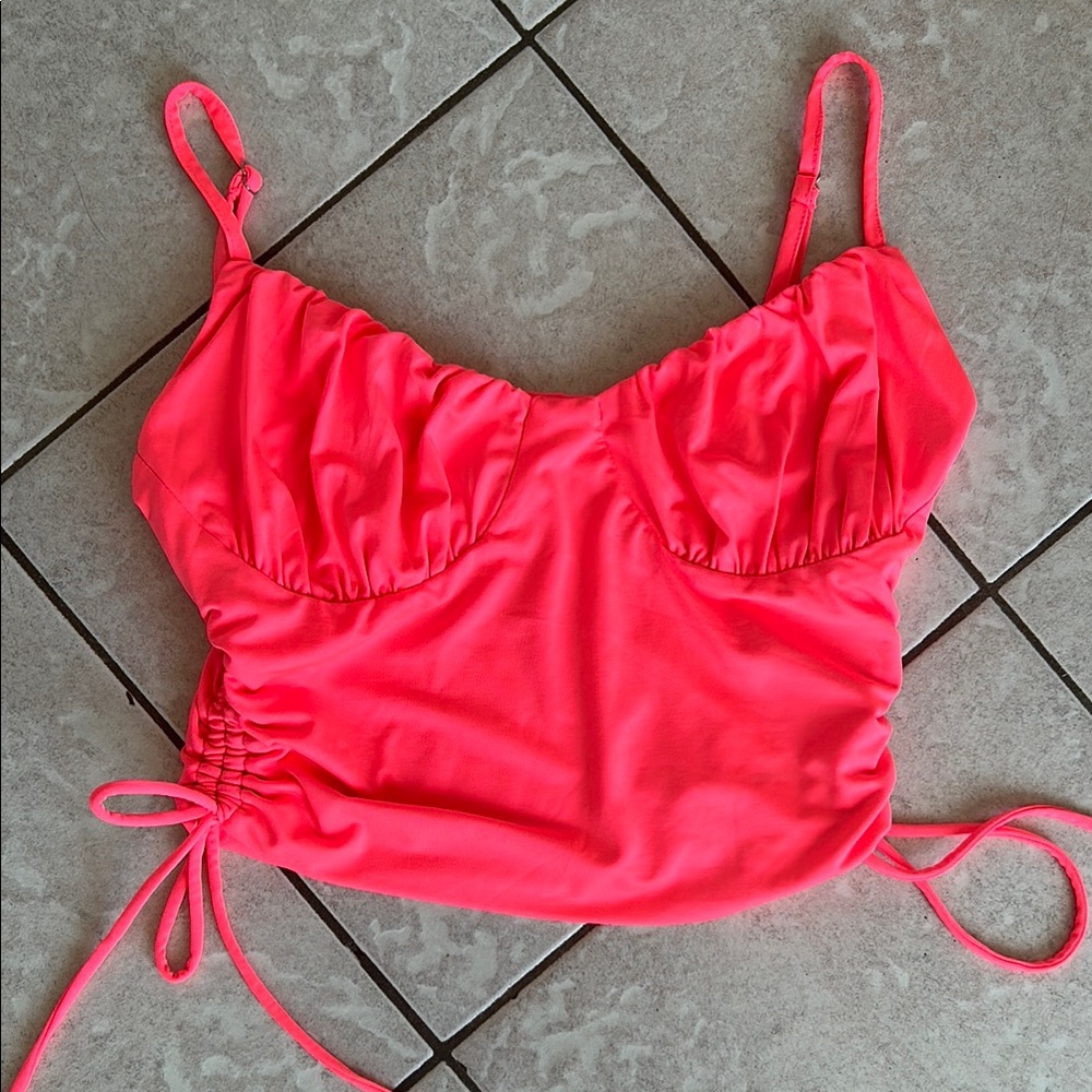 Princess Polly neon pink Nobu top